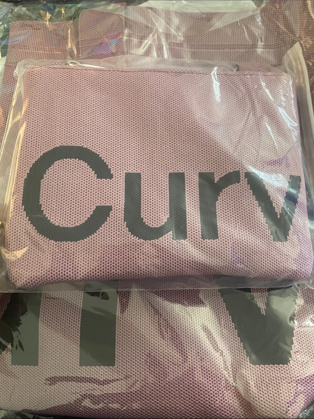 Curves Double-Handle Tote Bag in Rose
